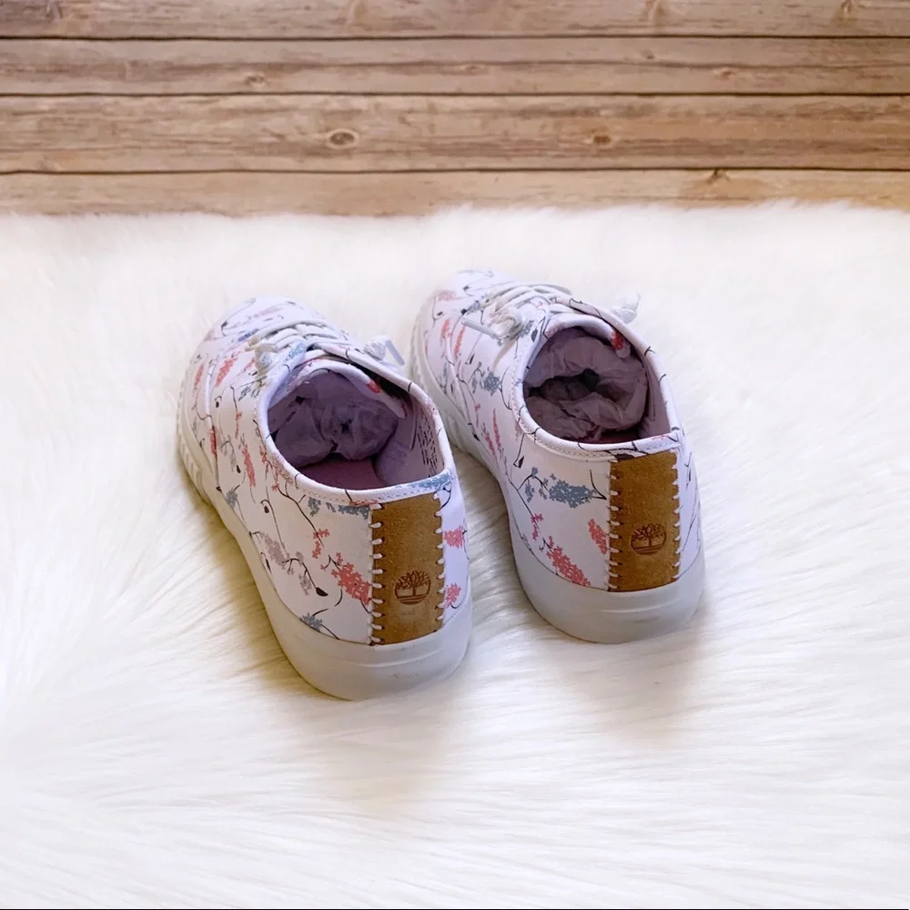 Timberland Newport Bay White Floral Canvas Sneaker - Picture 5 of 6
